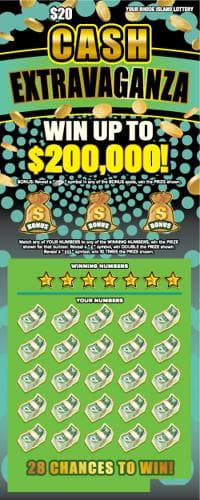 CASH EXTRAVAGANZA scratch-off ticket