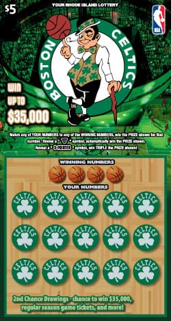 BOSTON CELTICS scratch-off ticket