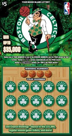 BOSTON CELTICS scratch-off ticket