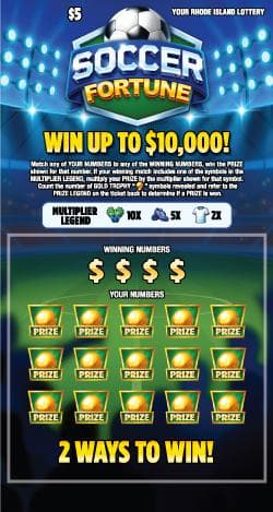 SOCCER FORTUNE scratch-off ticket