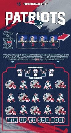 PATRIOTS scratch-off ticket