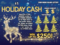 HOLIDAY CASH scratch-off ticket