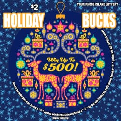 HOLIDAY BUCKS scratch-off ticket