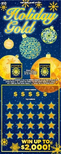 HOLIDAY GOLD scratch-off ticket