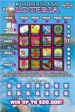 RHODE ISLAND LOTERIA scratch-off ticket