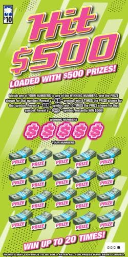 Hit $500 scratch-off ticket