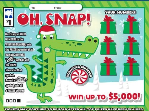 Oh, Snap! scratch-off ticket