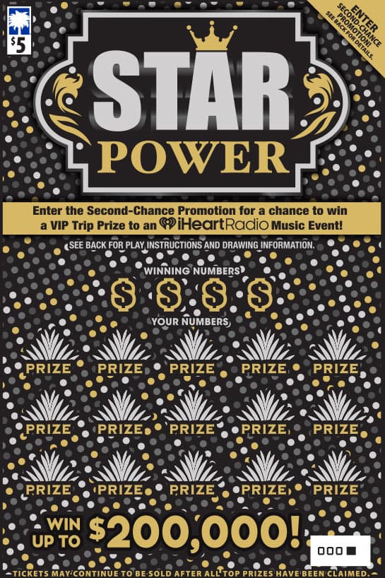Star Power scratch-off ticket