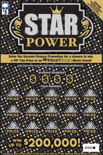 Star Power scratch-off ticket