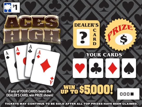 Aces High scratch-off ticket