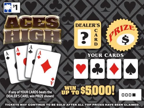 Aces High scratch-off ticket