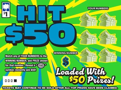 Hit $50 scratch-off ticket