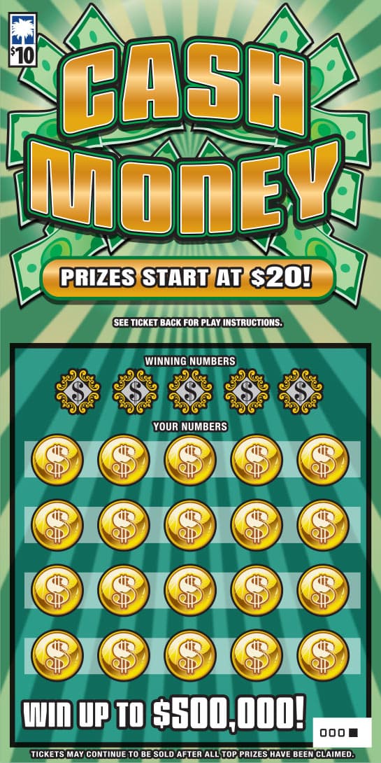 Cash Money scratch-off ticket