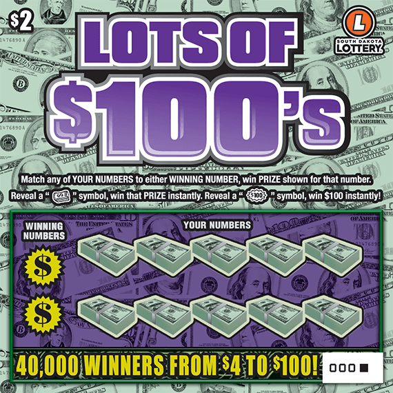 Lots of $100’s scratch-off ticket