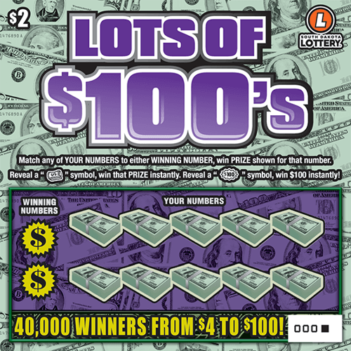 Lots of $100’s scratch-off ticket