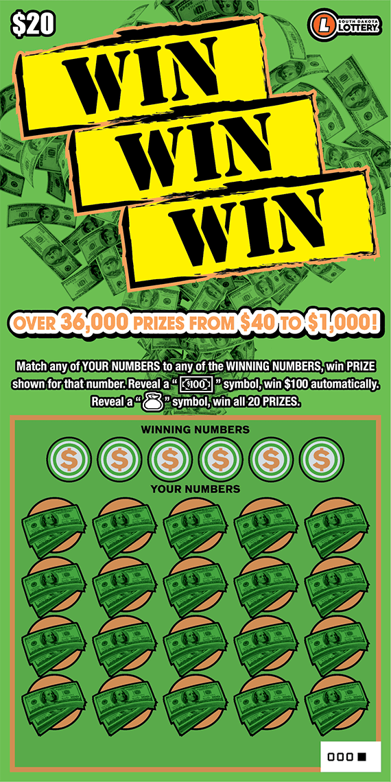Win Win Win scratch-off ticket