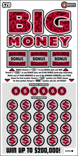 Big Money scratch-off ticket