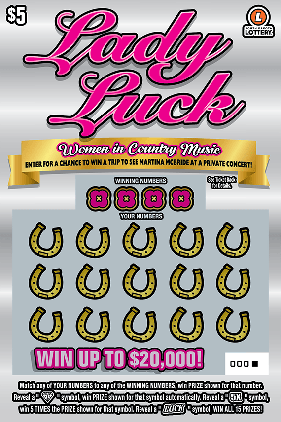 Lady Luck scratch-off ticket