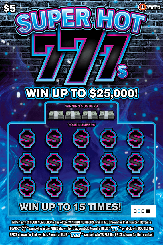 Super Hot 777s scratch-off ticket