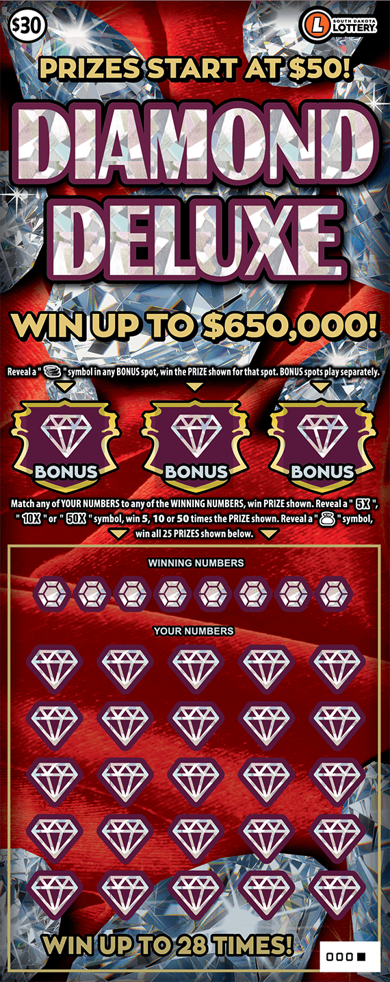Diamond Deluxe scratch-off ticket