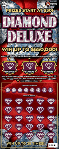 Diamond Deluxe scratch-off ticket