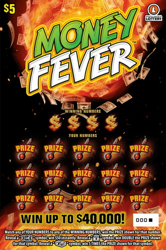 Money Fever scratch-off ticket