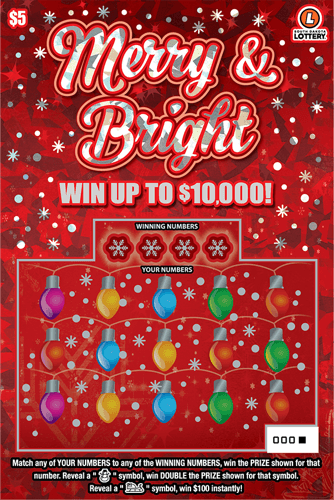 Merry & Bright scratch-off ticket