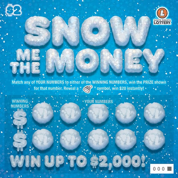 Snow Me The Money scratch-off ticket