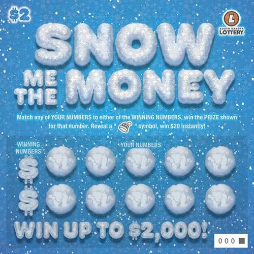 Snow Me The Money scratch-off ticket