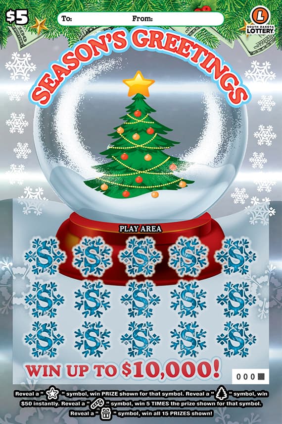 Season’s Greetings scratch-off ticket