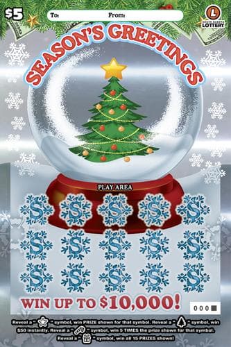 Season’s Greetings scratch-off ticket