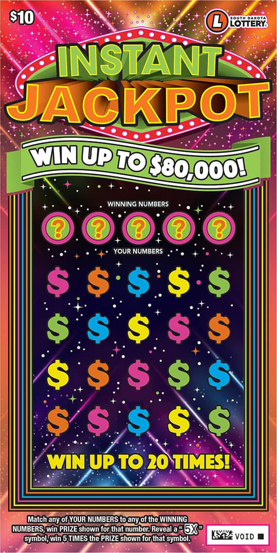 Instant Jackpot scratch-off ticket