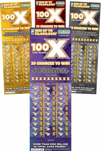 100X The Money scratch-off ticket