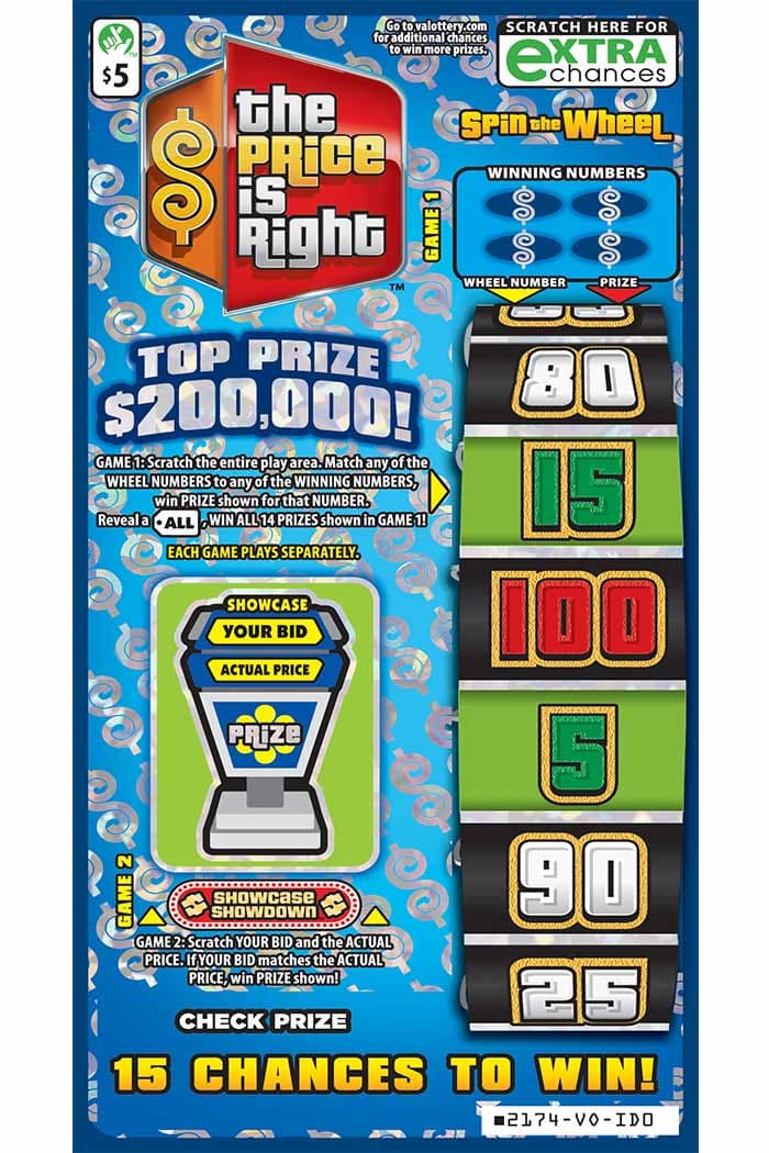 The Price is Right scratch-off ticket