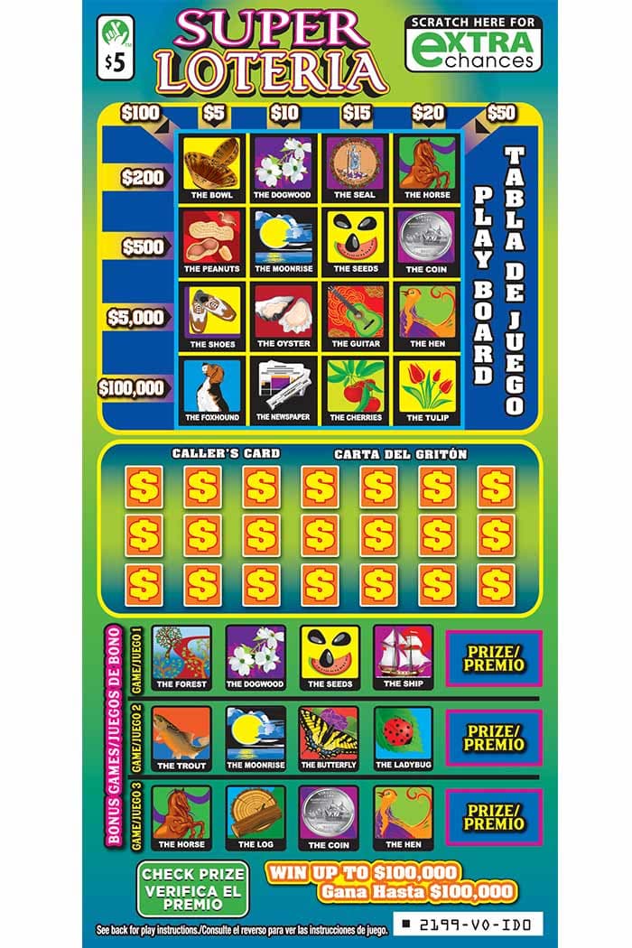 Super Loteria scratch-off ticket
