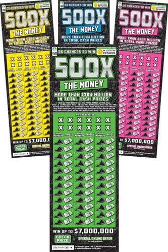 500X THE MONEY scratch-off ticket