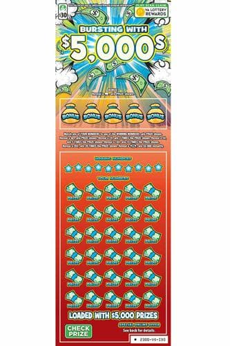 Bursting with $5,000s scratch-off ticket