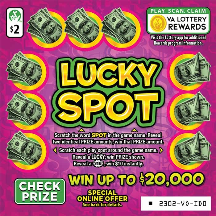 Lucky Spot scratch-off ticket