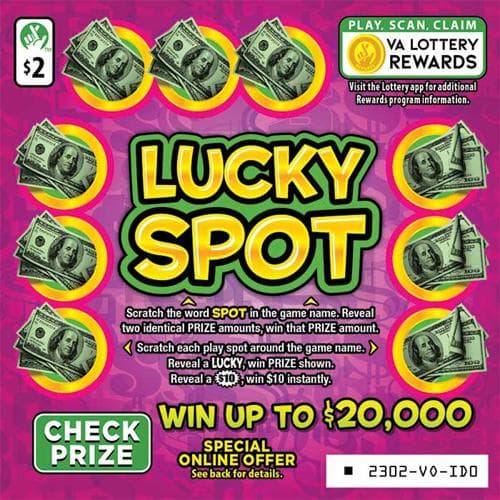 Lucky Spot scratch-off ticket