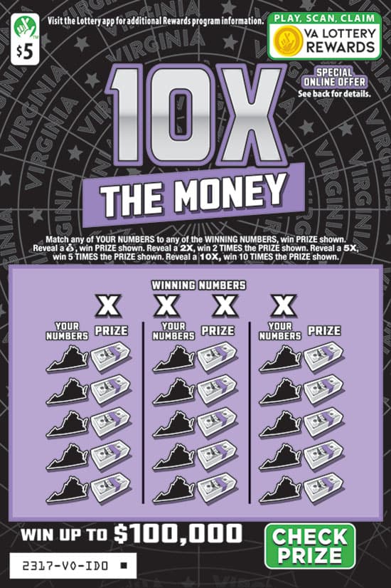 10X The Money scratch-off ticket
