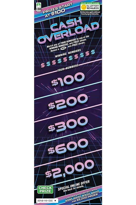 CASH OVERLOAD scratch-off ticket