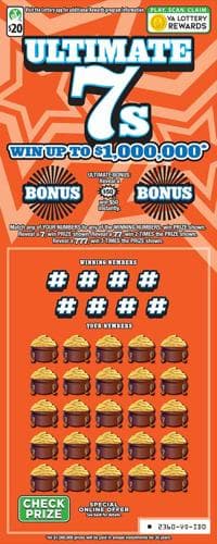 Ultimate 7s scratch-off ticket
