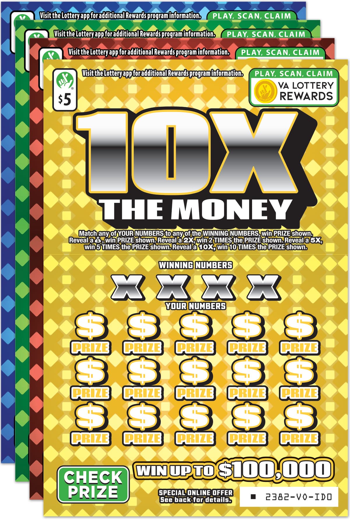 10X The Money scratch-off ticket