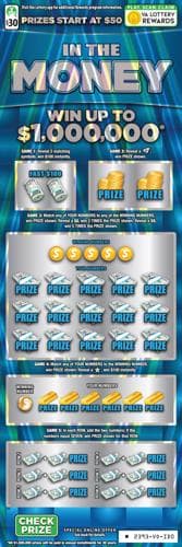 In The Money scratch-off ticket