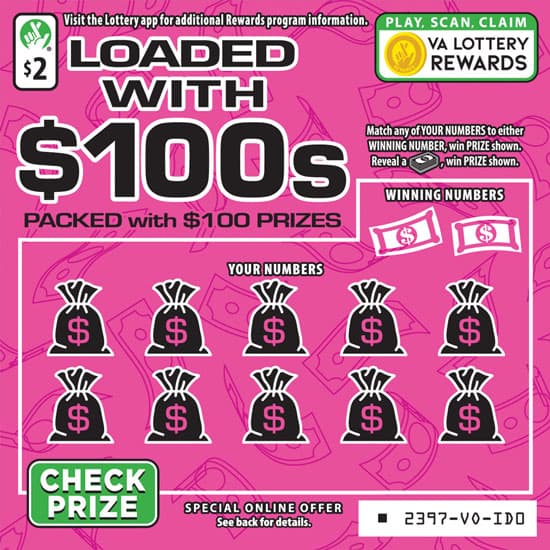 Loaded with $100s scratch-off ticket