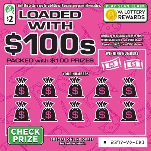 Loaded with $100s scratch-off ticket