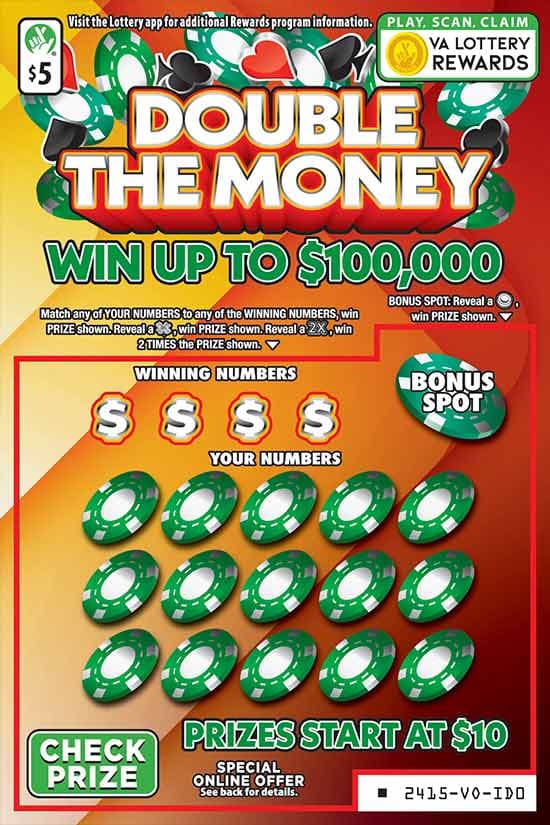 Double The Money scratch-off ticket