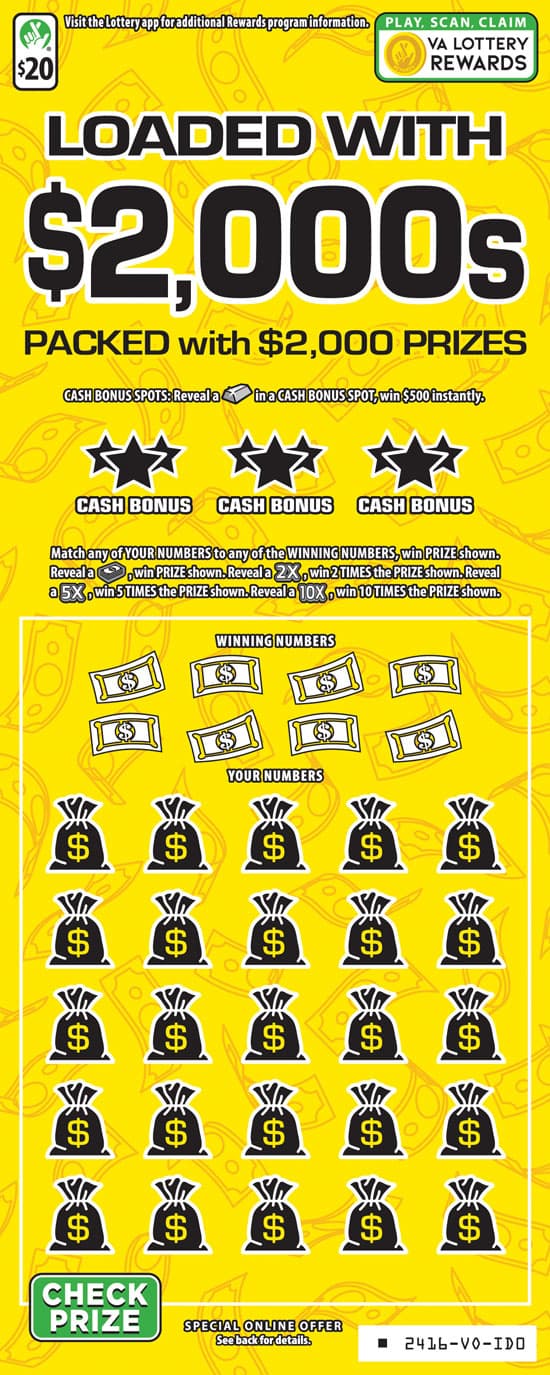 Loaded with $2,000s scratch-off ticket