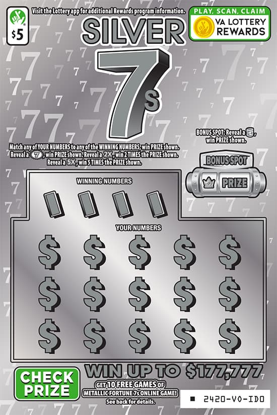 Silver 7s scratch-off ticket