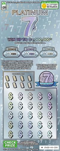 Platinum 7s scratch-off ticket